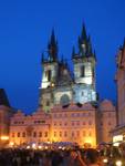 Church of Our Lady Before Tyn at night